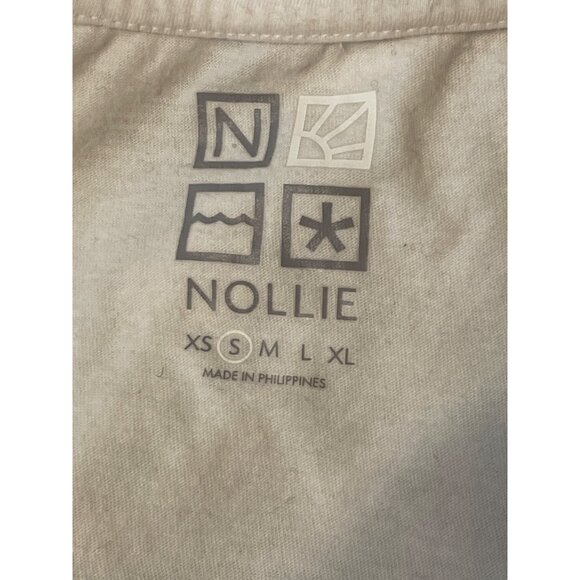 Nollie White Scoop Neck T-Shirt With Patterned Front Pocket - Womens Size S - Co - Picture 3 of 3